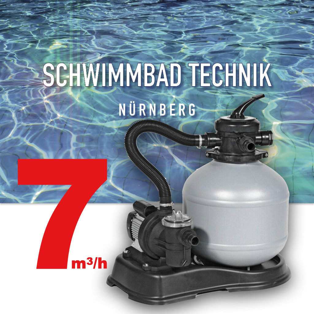 Sandfilteranlage 7m³ Sandfilter Schwimmbadpumpe Pumpe Poolpumpe Poolmotor