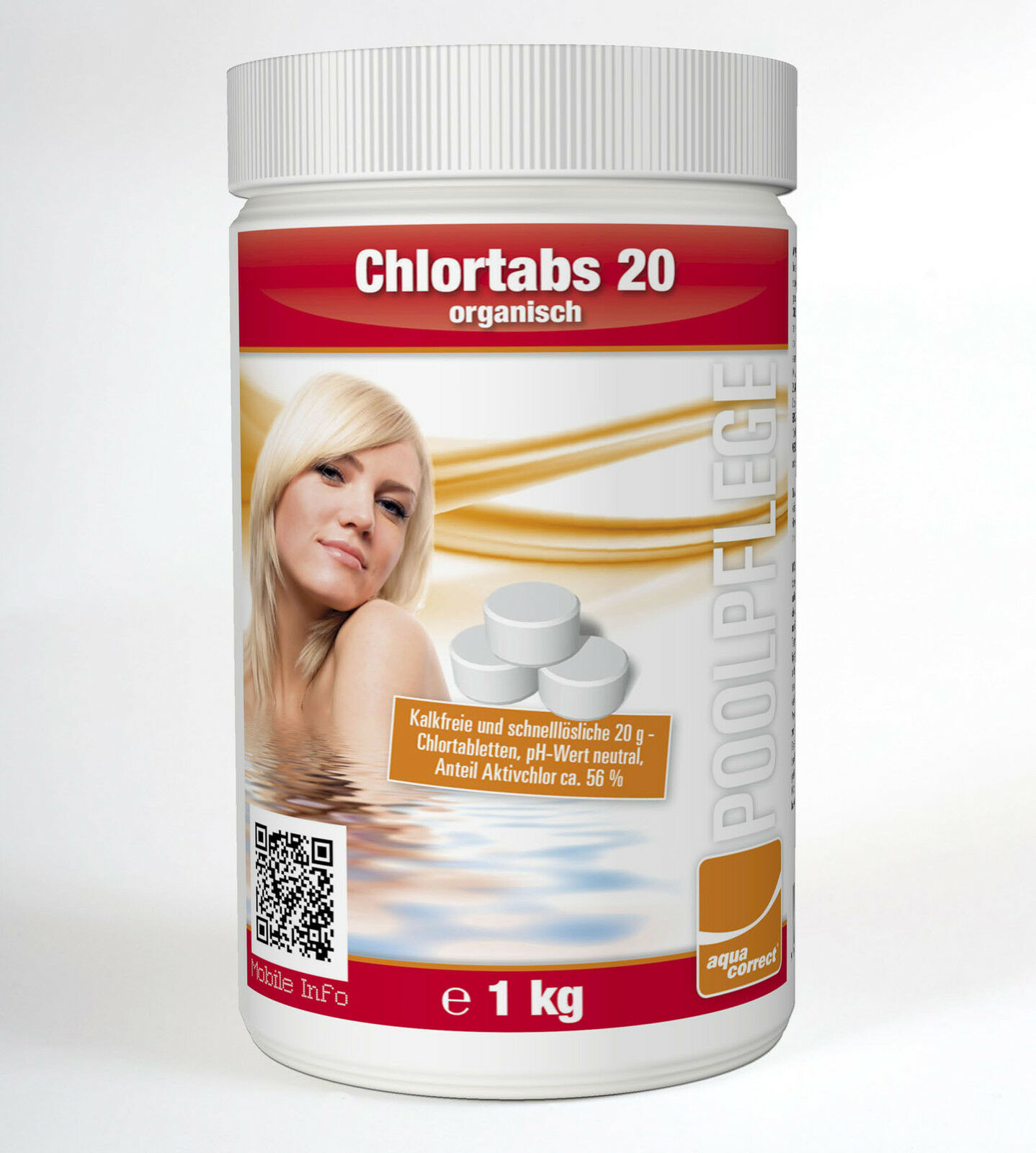 Chlortabs 20g organisch 56% 1kg Chlor Wasserpflege Schwimmbad Pool Whirlpool