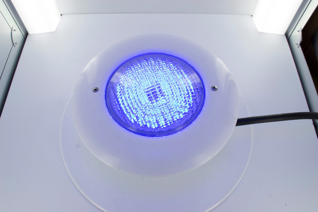 FB LED Unterwasserscheinwerfer RGB 1500lm Poolleuchte Edelstahl-Blende 