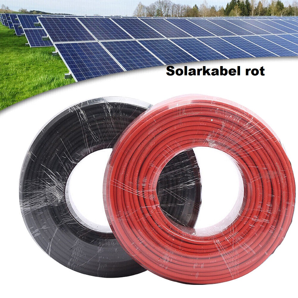 Solarkabel Solarleitung 6mm² rot reines Kupferkabel Photovoltaik 1-100m