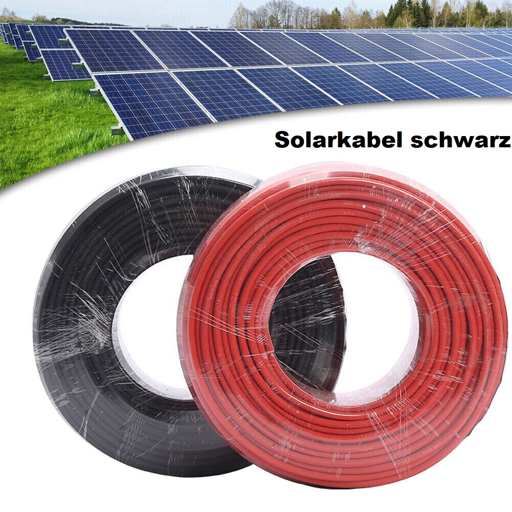 Solarkabel Solarleitung 4mm² schwarz reines Kupferkabel Photovoltaik 1-100m