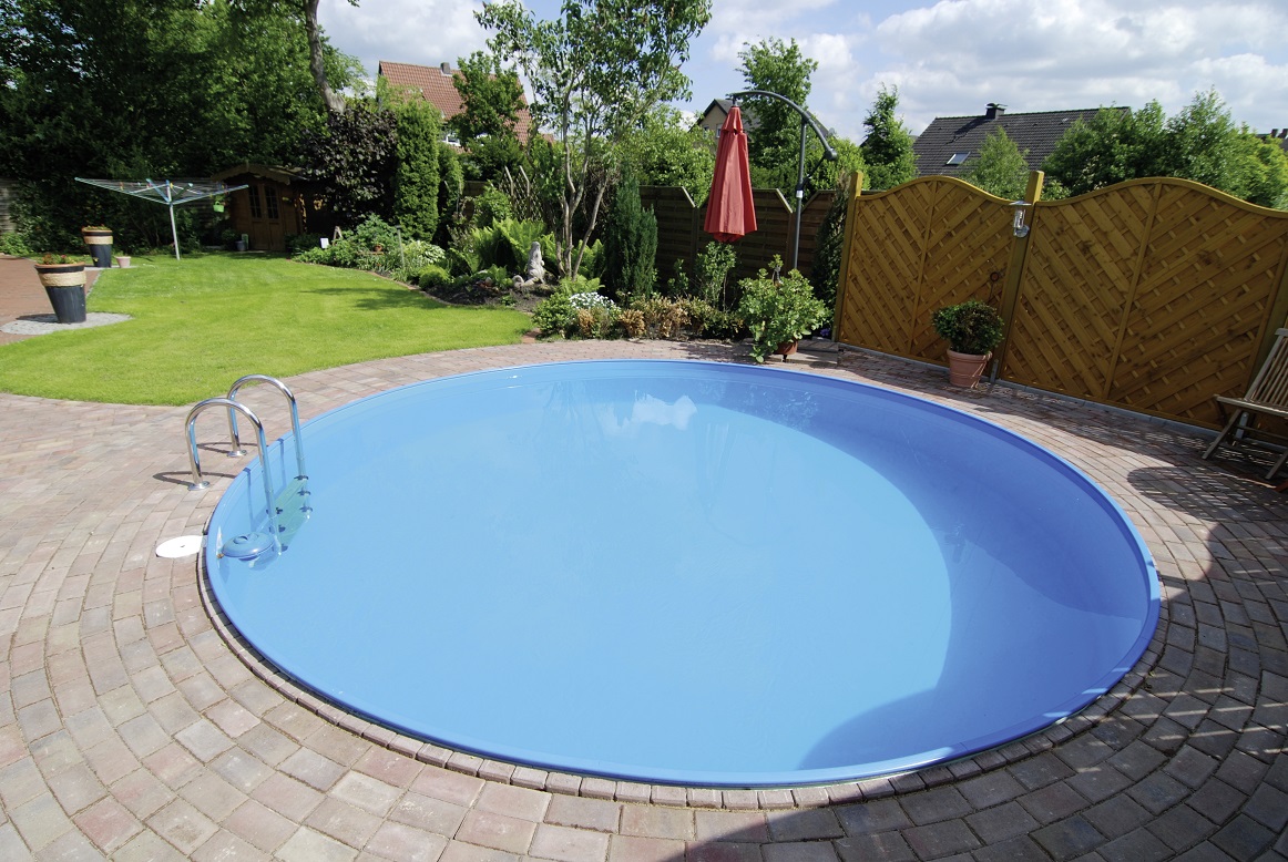 Pool 4,2 x 1,2m Folie 0,6mm  Skimmerset Stahlwand Schwimmbecken