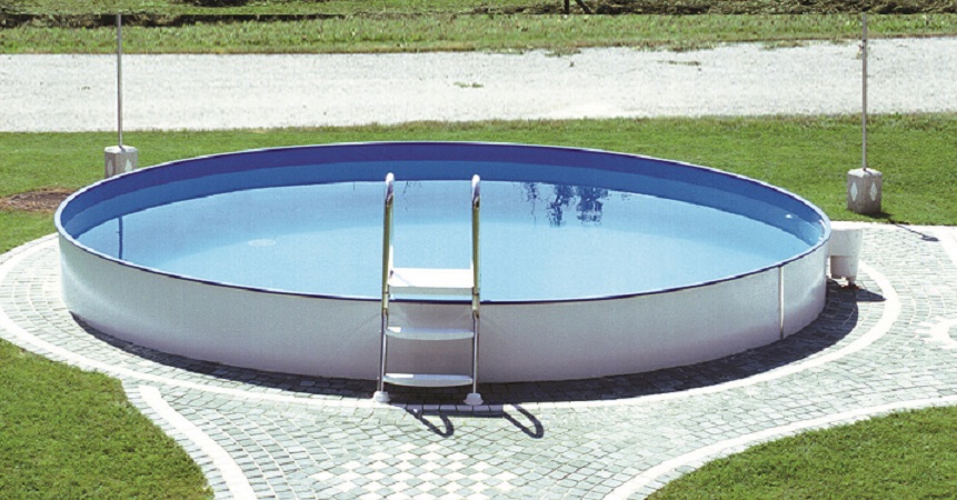 Pool 4,5 x 1,2m + Skimmerset Stahlwand Schwimmbecken 0,6mm Folie