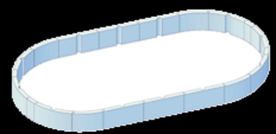 Druckschutz 7,3 x 3,6m 60cm hoch Wärmeschutz Isolationsschutz Ovale Pools