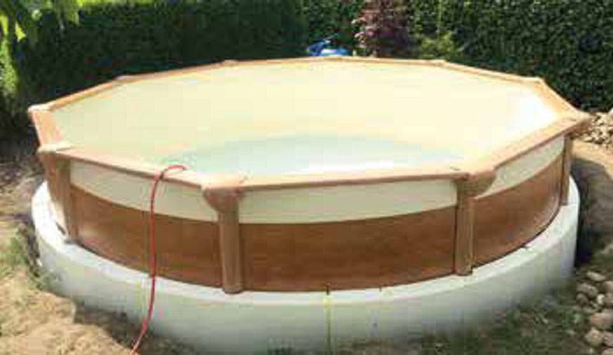 Druckschutz 5,5m 50cm hoch Wärmeschutz Isolationsschutz Pool breiter Handlauf